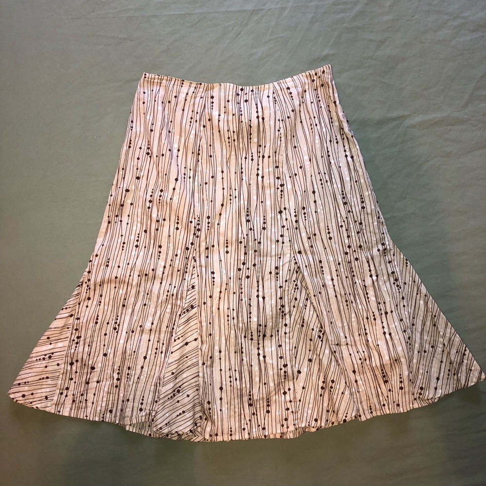 Jaclyn Smith Size 8 100% Cotton Skirt, Tan & Brown